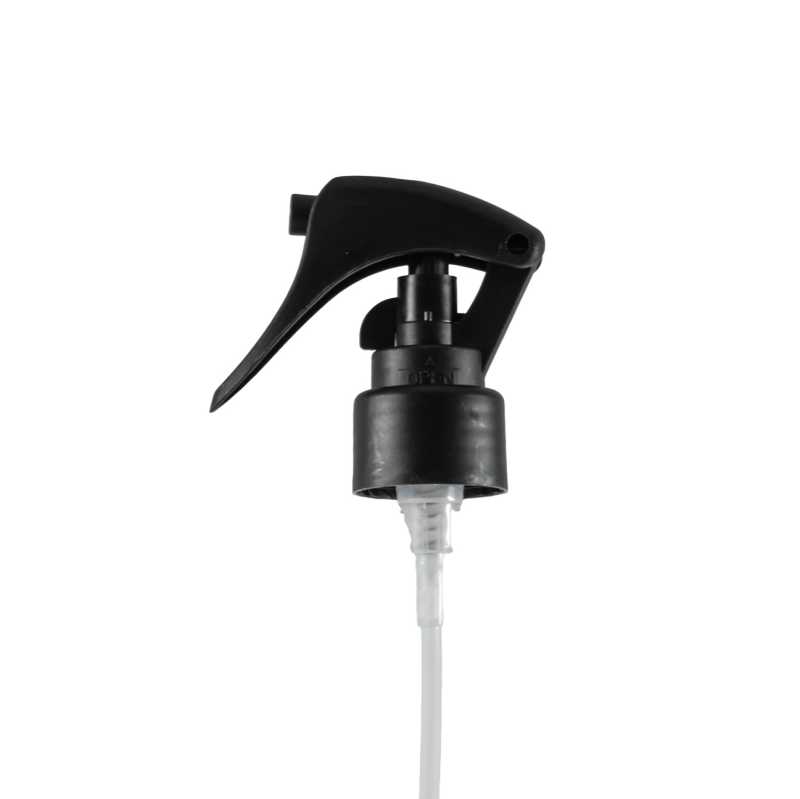 Spruzzatore a grilletto, nero opaco, anello liscio, 24/410