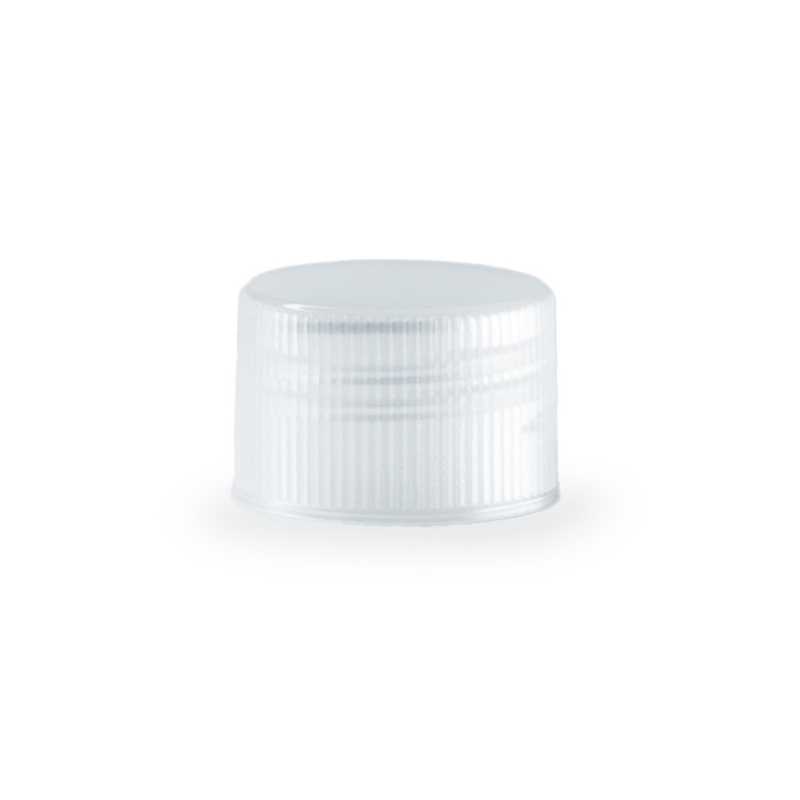 Tappo in plastica, trasparente, 24/410, zigrinato