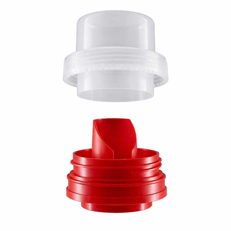 Tappo in plastica per bottiglia di detergente, rosso, 4,9 l