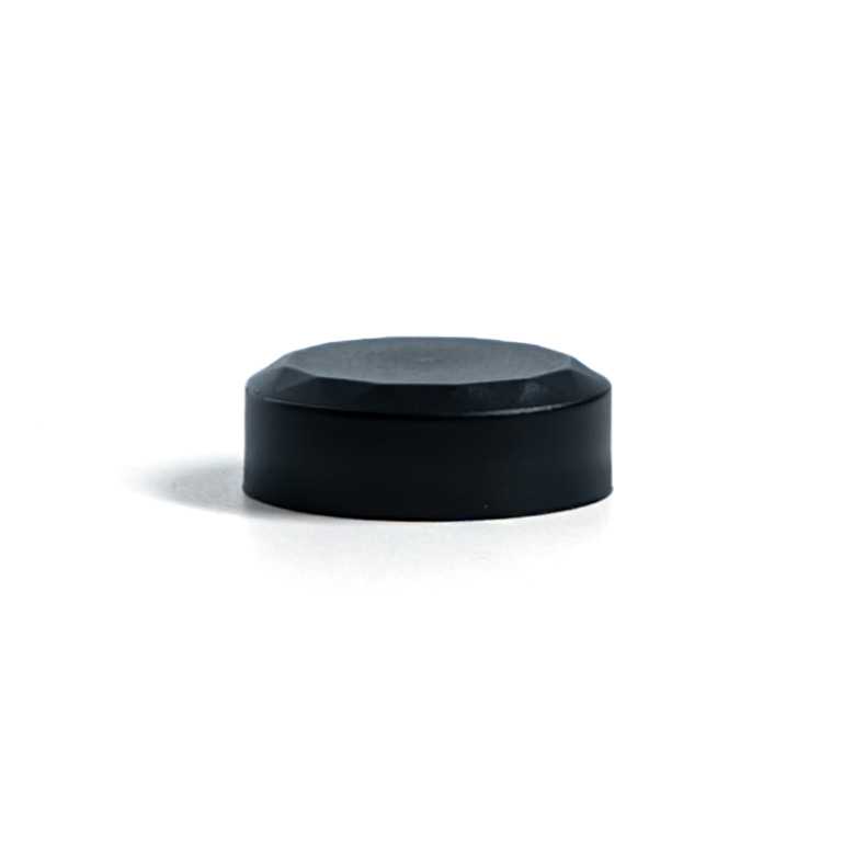 Tappo cosmetico in plastica, nero opaco, 1,5 ml