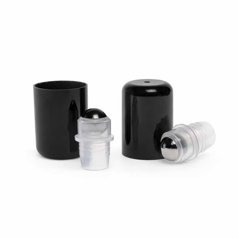 Capsula con sfera roll-on, plastica, nero