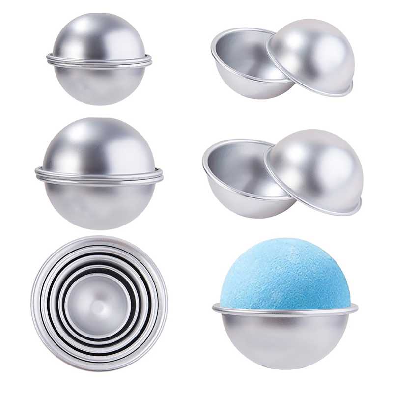 Stampo per bomba da bagno, acciaio inox, set 10 pz