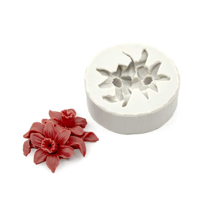 Stampo in silicone, fiore, 5,7 x 2,2 cm