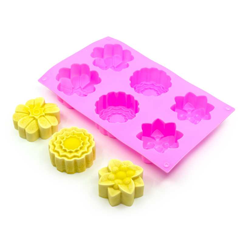 Stampo in silicone, fiori, 6 pz