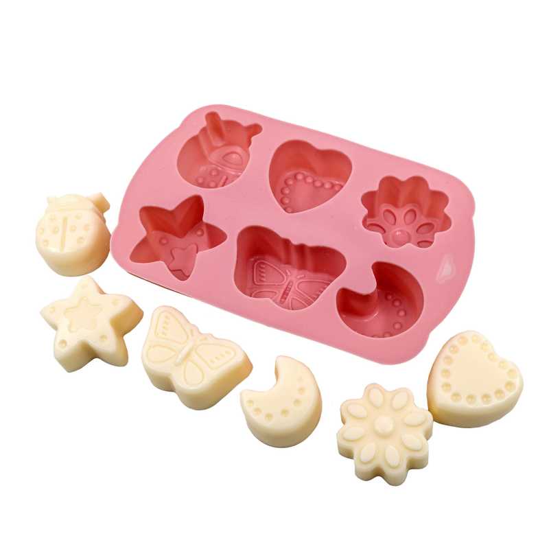 Stampo in silicone per sapone, mix 6 forme