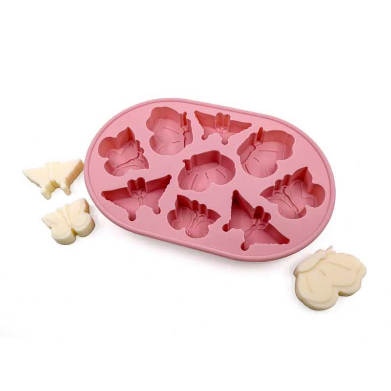 Stampo in silicone per sapone, farfalle, 9 cavità