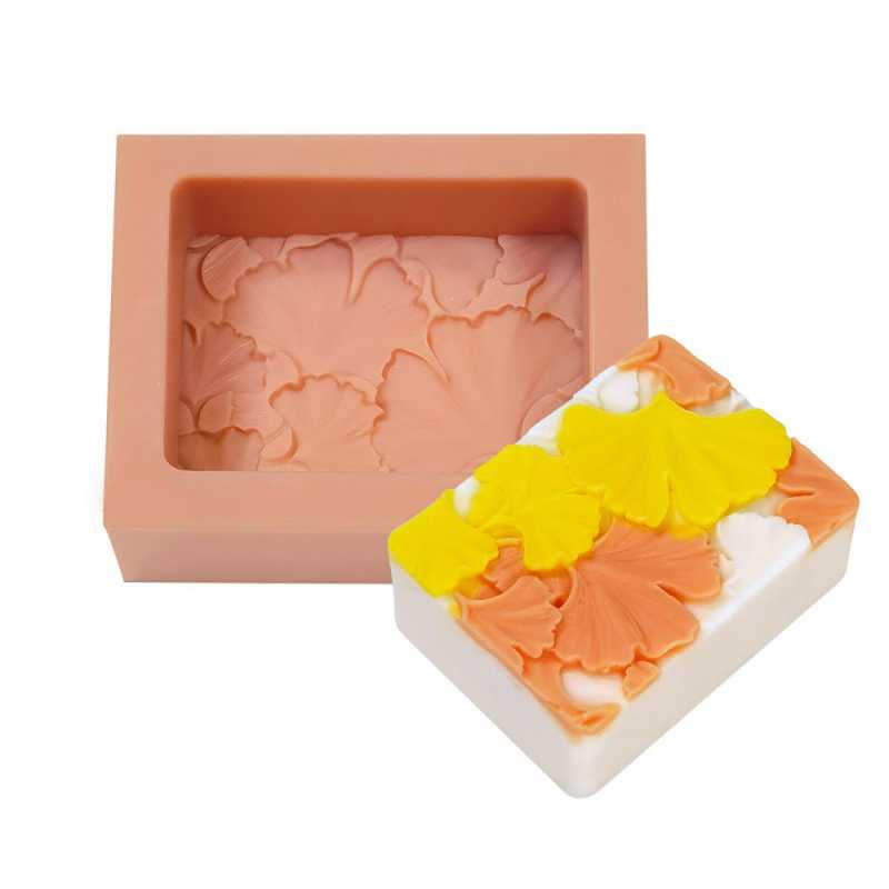 Stampo in silicone per sapone, foglia di ginkgo