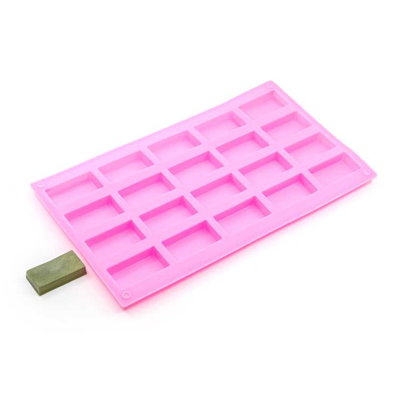 Stampo in silicone per sapone, rettangoli, 20 cavità