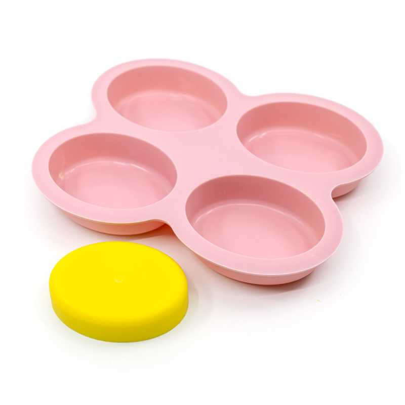 Stampo in silicone per sapone, ovale, 4 pz