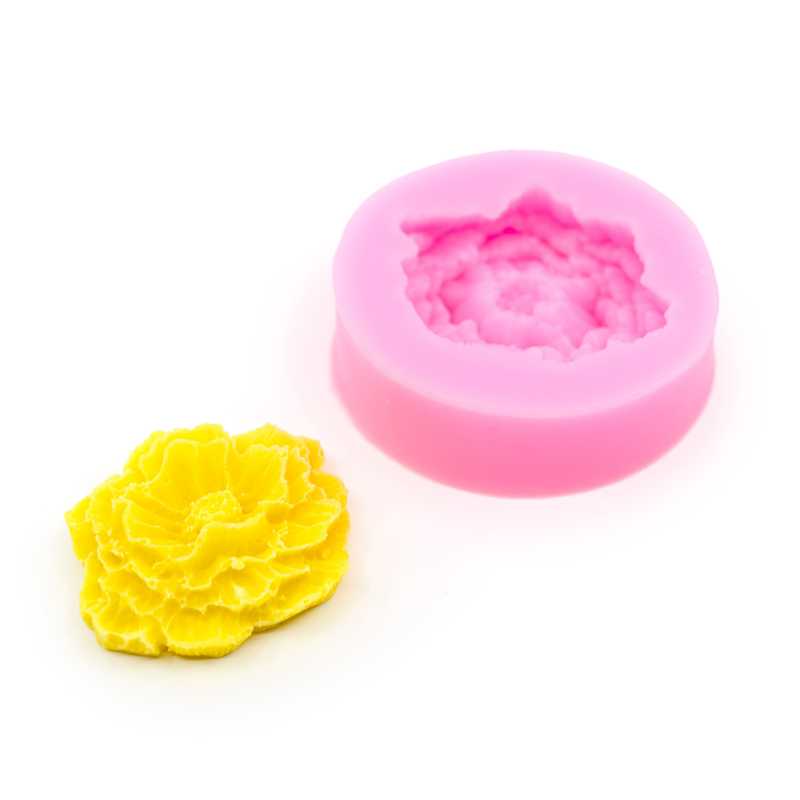 Stampo in silicone, peonia, 5,5 x 1,6 cm