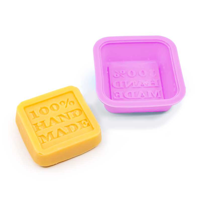 Stampo in silicone per sapone, quadrato, 100% HAND MADE