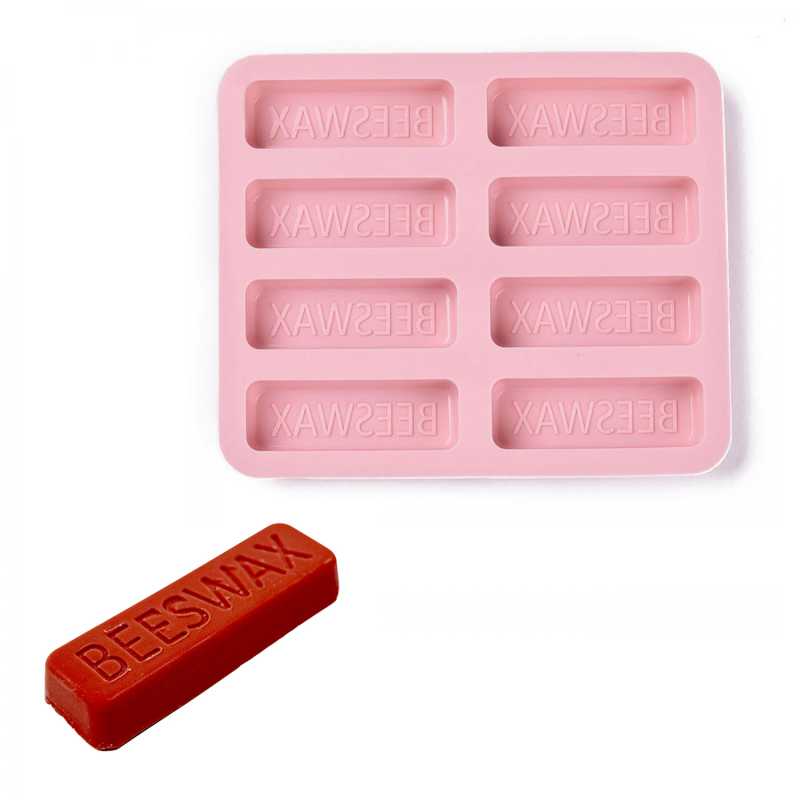 Stampo in silicone, cera d'api, rettangoli, 8 cavità