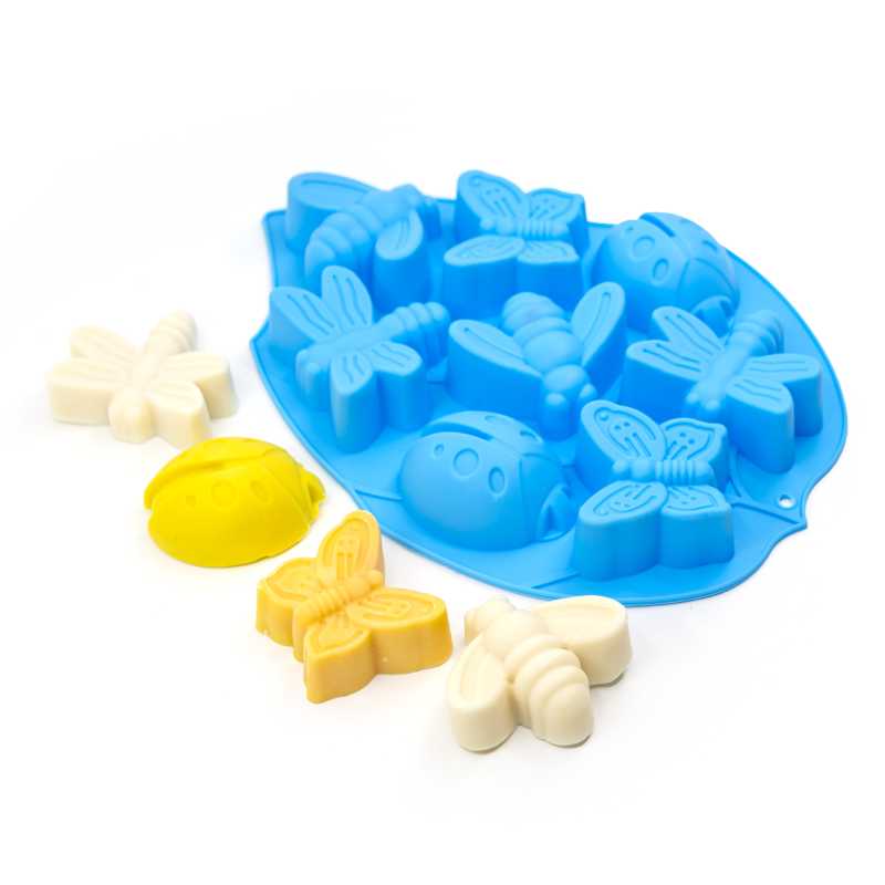 Stampo in silicone per sapone, api e insetti, 8 pz