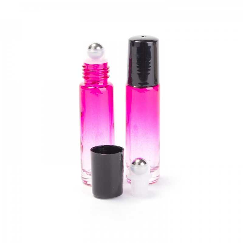 Flacone roll-on in vetro, rosa, 10 ml