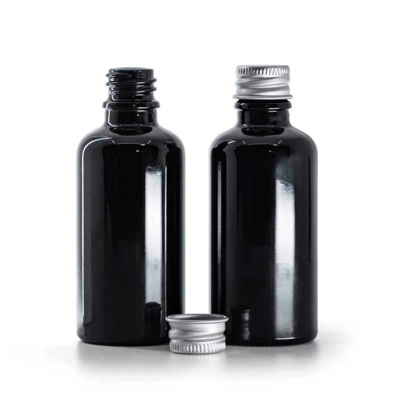 flacone, vetro, nero lucido, 50 ml