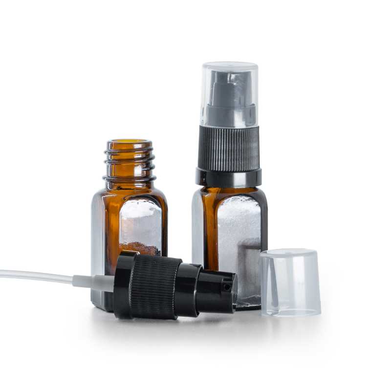 Flacone quadrato in vetro, dispenser lozione, 10 ml