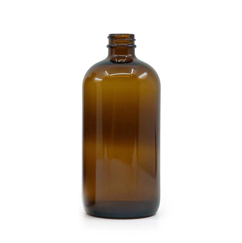 Bottiglia di vetro ambra Boston Round, 28/410, 480 ml