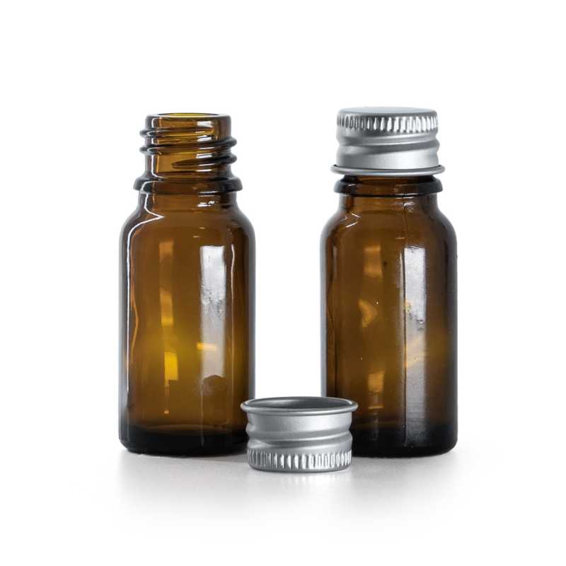 Bottiglia, vetro ambra, 10 ml