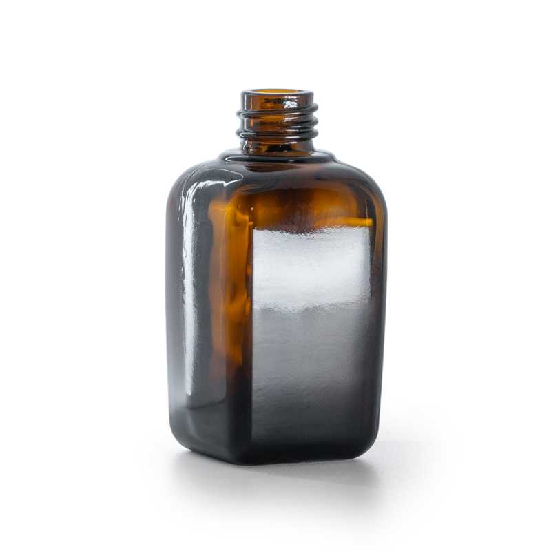 Fiala in vetro ambrato quadrata, 45 ml