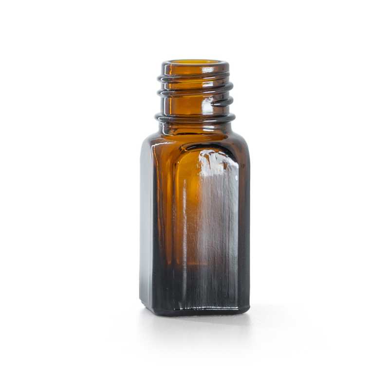 Flacone in vetro ambrato angolare, 10 ml
