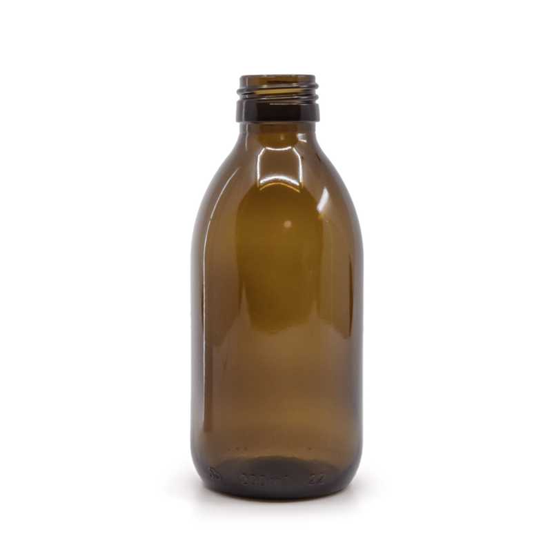 Bottiglia di vetro ambra, PP28S, 200 ml