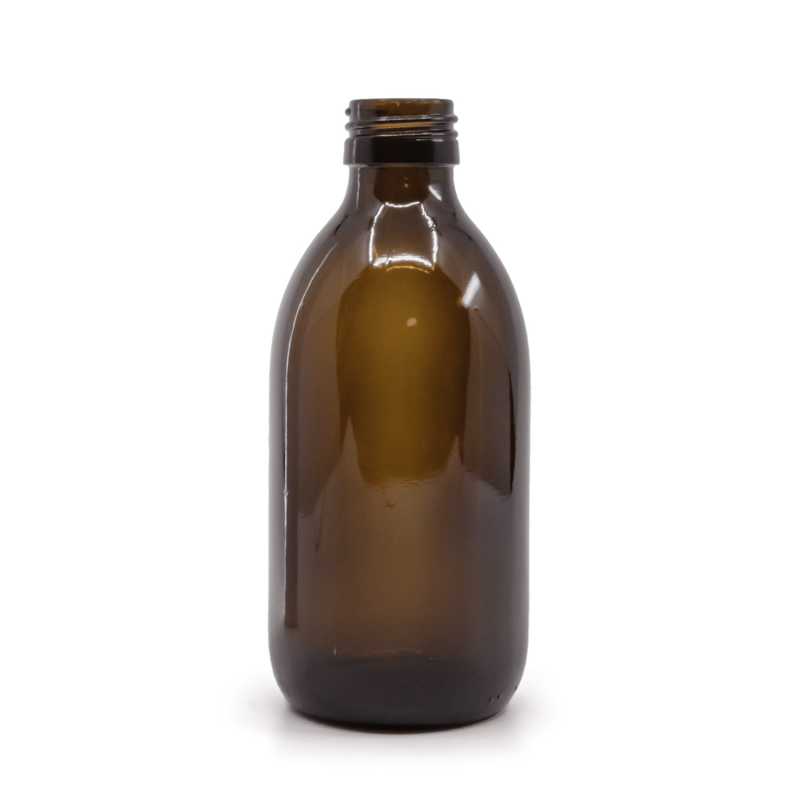 Bottiglia di vetro ambra, PP28S, 250 ml