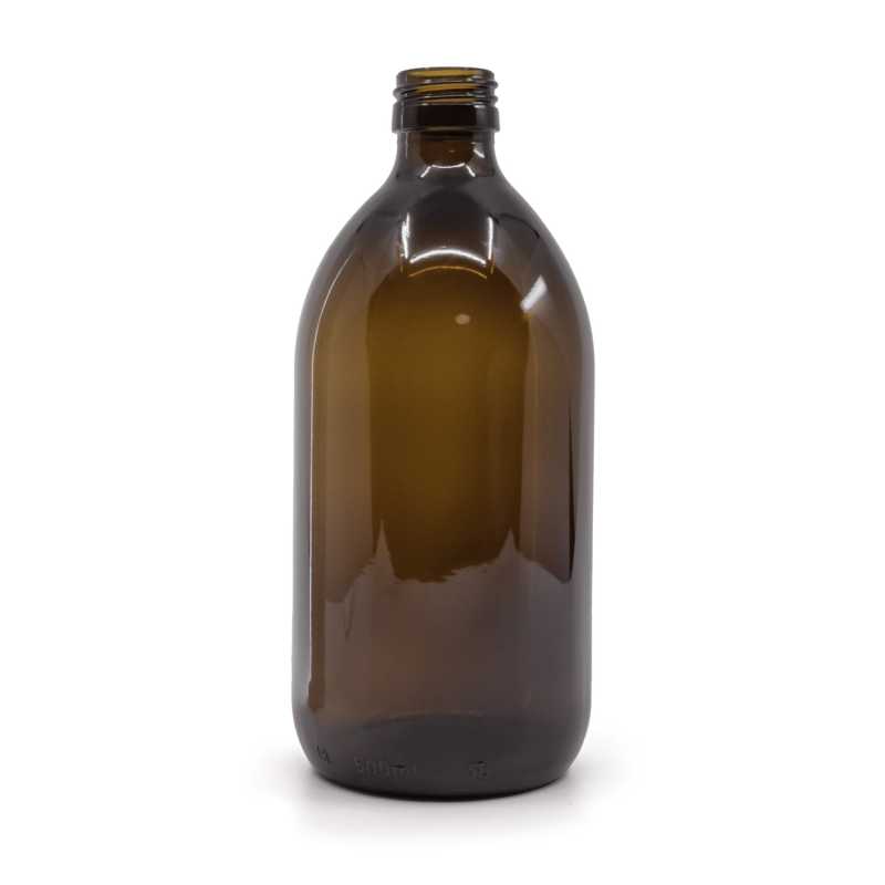 Bottiglia di vetro ambra, PP28S, 500 ml