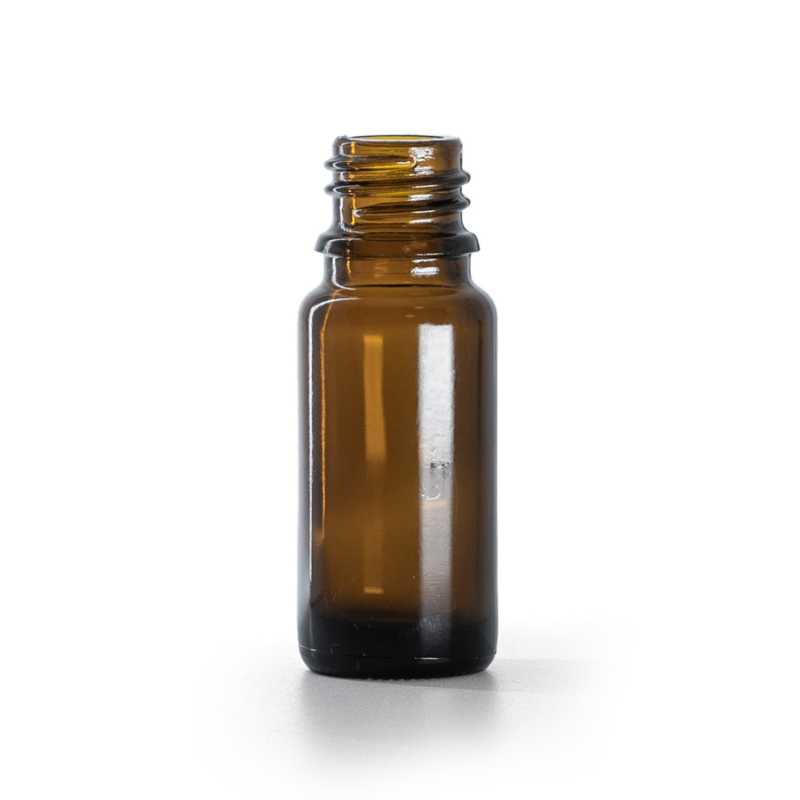 Flacone in vetro ambra, tipo B, alto, 18 mm, 10 ml