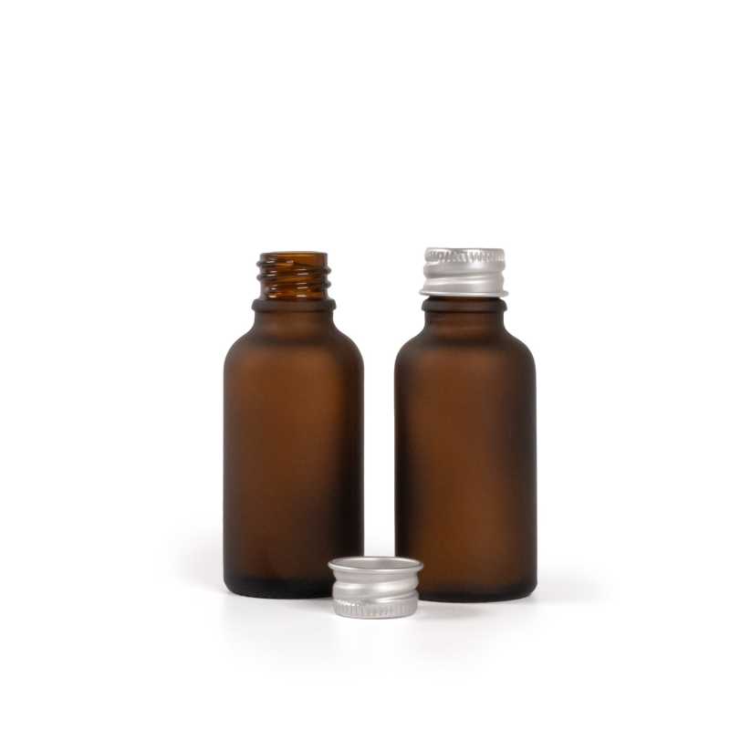 Flacone, vetro, opaco, tappo in alluminio, 30 ml