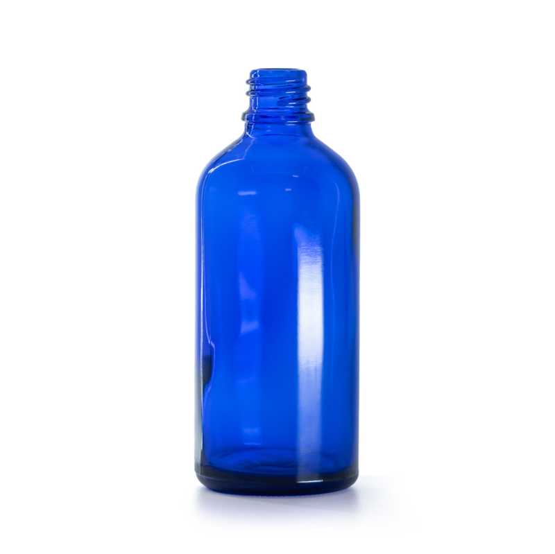 Bottiglia in vetro, blu, 100 ml