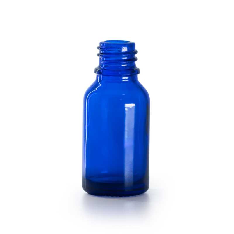 Flacone in vetro, blu, 15 ml