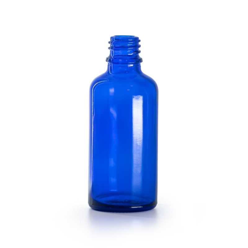 Bottiglia in vetro, blu, 50 ml