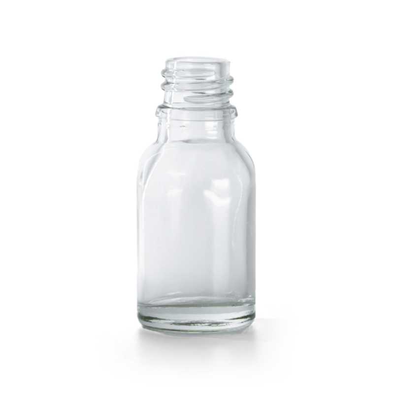 Flacone in vetro, trasparente, 15 ml, 208 pz
