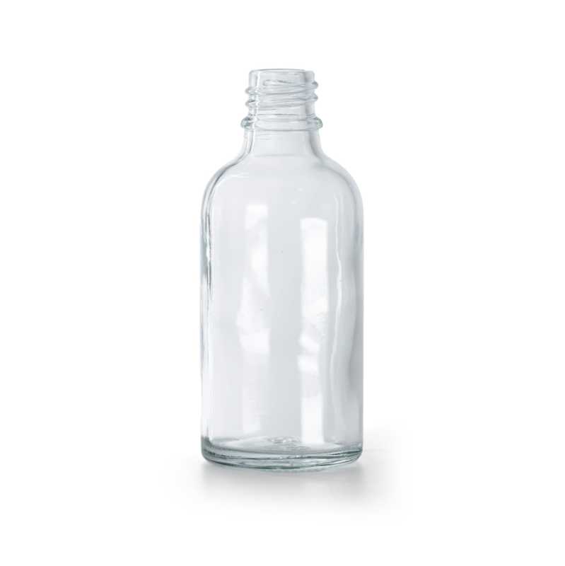 Flacone in vetro, trasparente, 50 ml