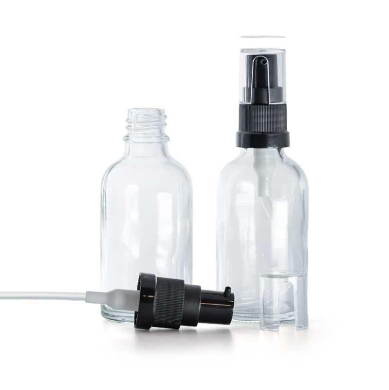 Bottiglia in vetro, trasparente, dosatore per olio, 30 ml
