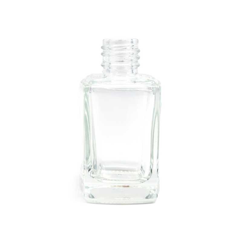 Flacone in vetro quadrato trasparente, 10 ml