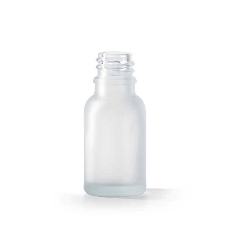 Bottiglia in vetro, satinata trasparente, 15 ml
