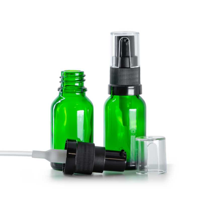 Bottiglia in vetro, olio, verde, 15 ml