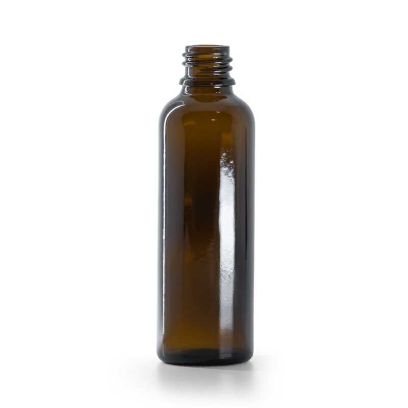 Flacone in vetro ambrato, alto, 50 ml