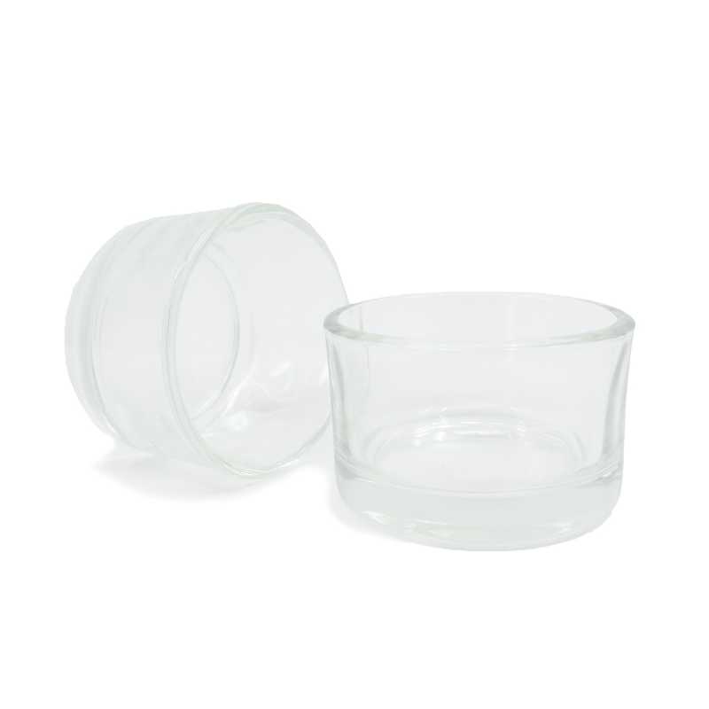 Vaso in vetro per tealight, trasparente, 5,2 x 3,3 cm