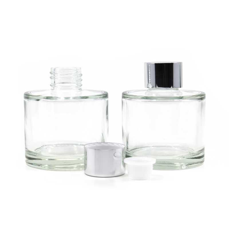 Contenitore diffusore, vetro, argento, 100 ml
