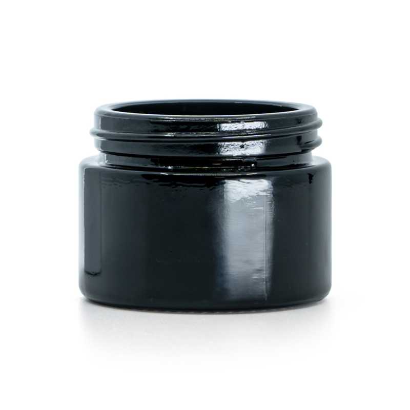 Vaso in vetro, nero lucido, 50 ml