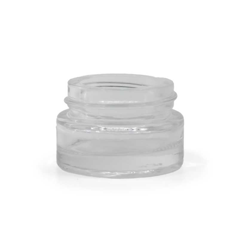 Vaso cosmetico in vetro, trasparente, 5 ml