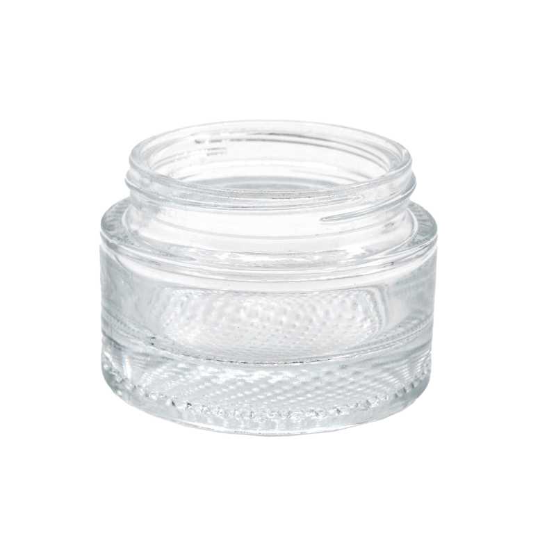 Vasetto cosmetico in vetro, trasparente, 50 ml