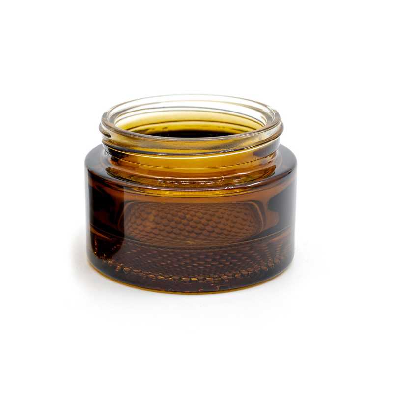Vaso cosmetico in vetro, ambra, 25 ml