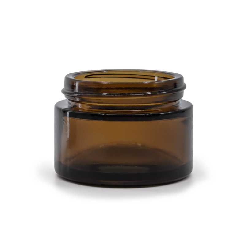 Vaso cosmetico in vetro, ambra, 30 ml