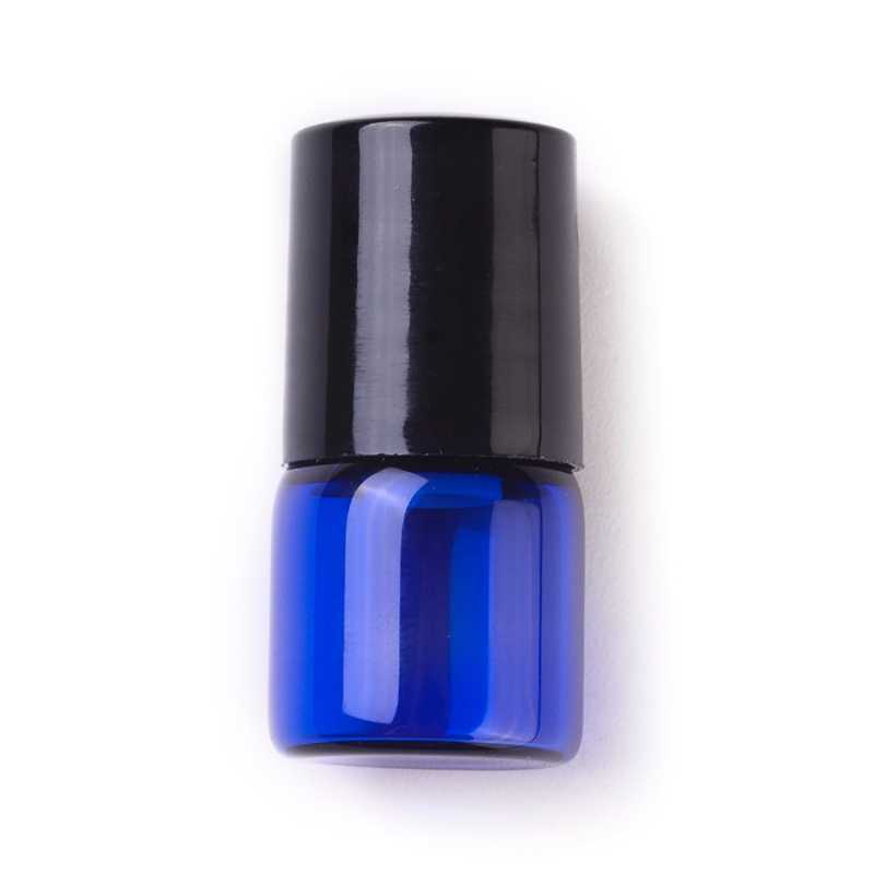 Flacone roll-on, vetro, blu, 1 ml