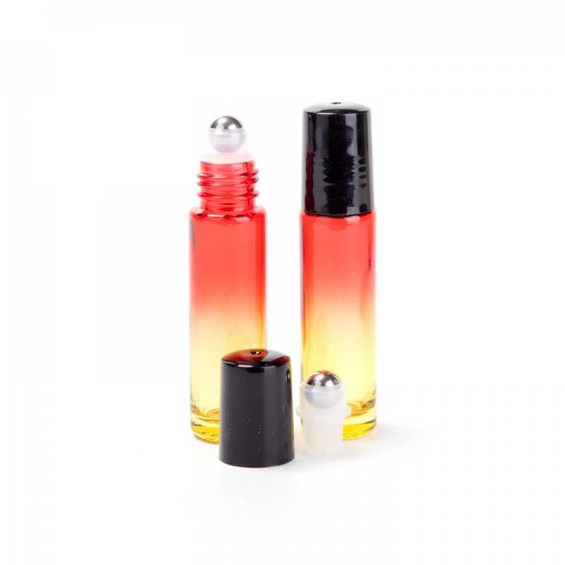 Roll-on in vetro, rosso-giallo, 10 ml