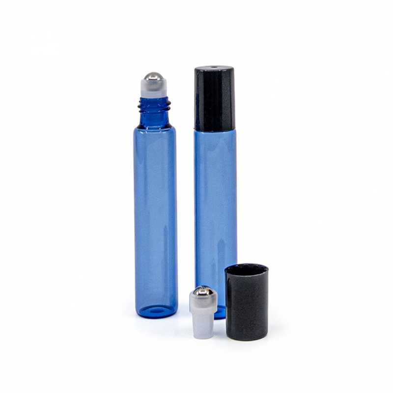Contenitore roll-on in vetro, blu, 10 ml