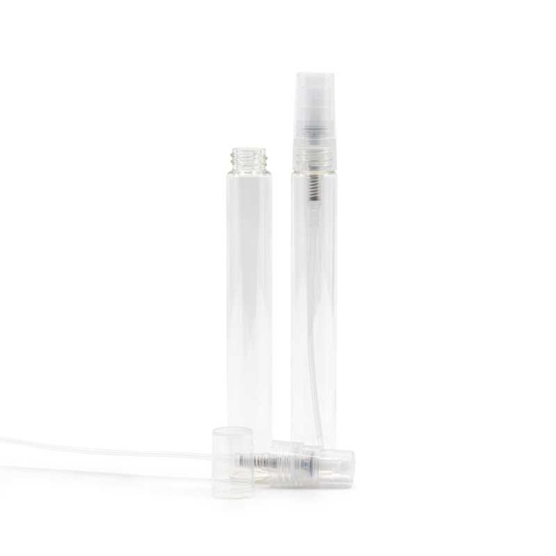 Contenitore per profumo con spruzzatore in vetro, trasparente, 10 ml